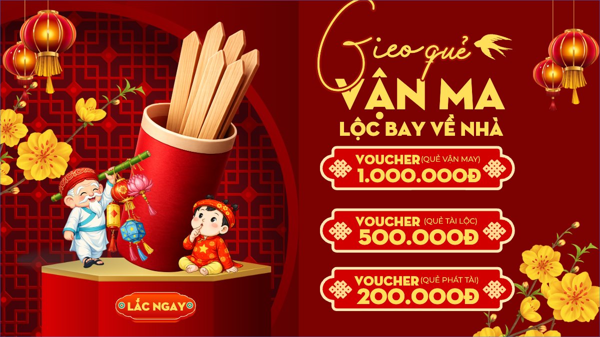 Gieo quẻ vận may lộc bay về nhà