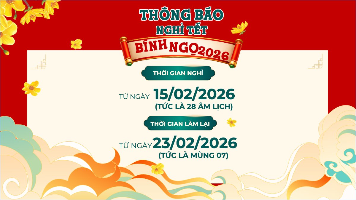 Thông báo nghỉ tết Nguyên Đán