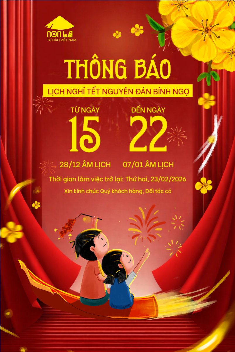 Thông báo lịch nghỉ tết nguyên đán Bính Ngọ 2026