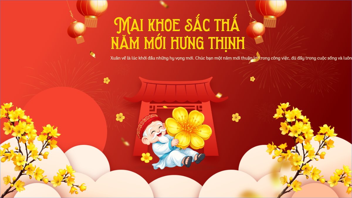 Mai khoe sắc thắm năm mới hưng thịnh