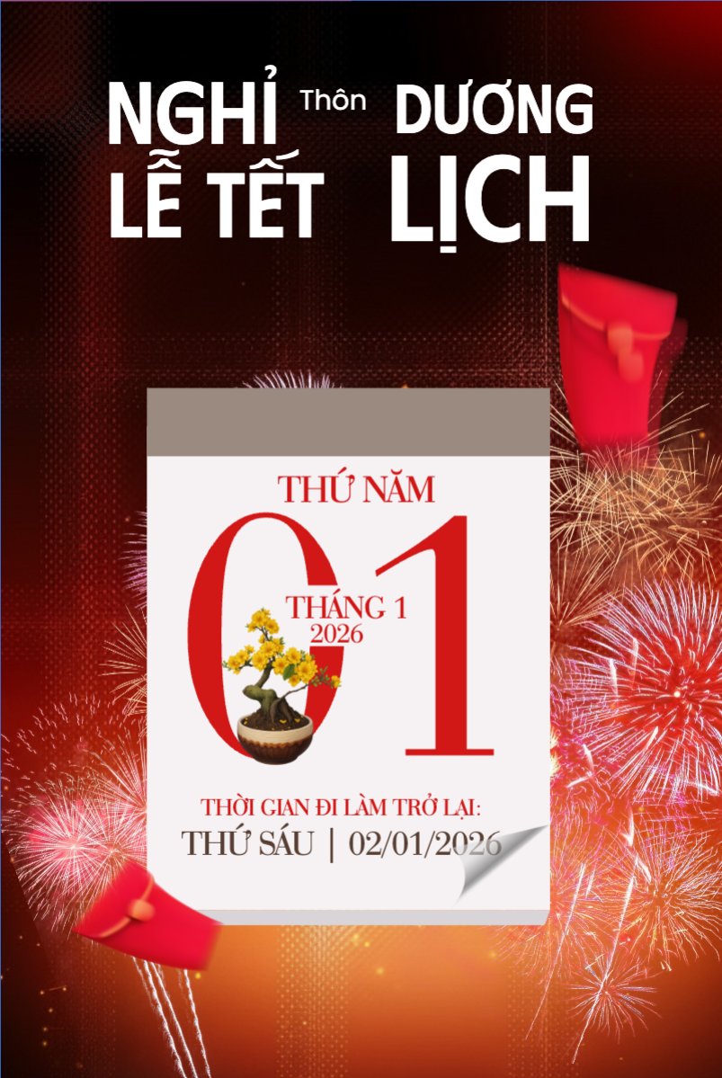 Thông báo nghỉ tết dương lịch