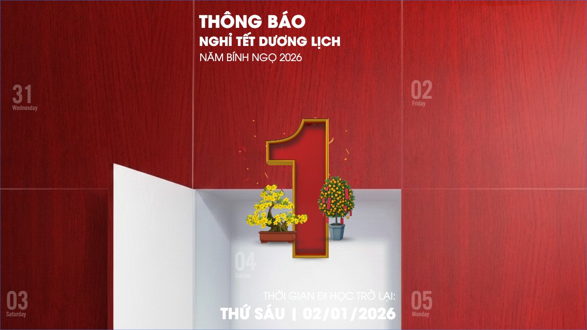 Thông báo nghỉ tết dương lịch