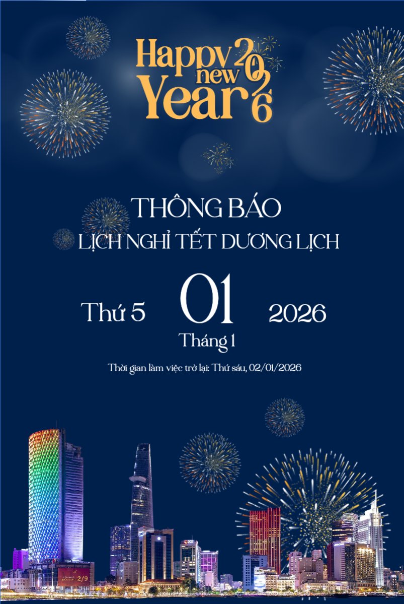 Thông báo nghỉ tết dương lịch