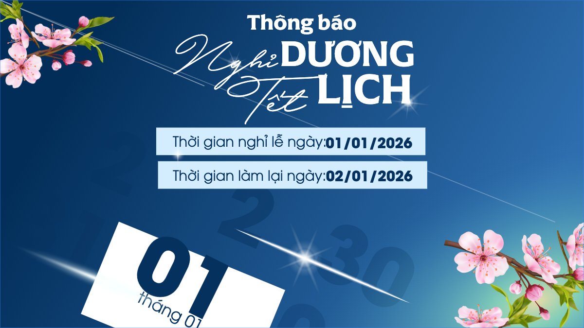 Thông báo nghỉ tết dương lịch