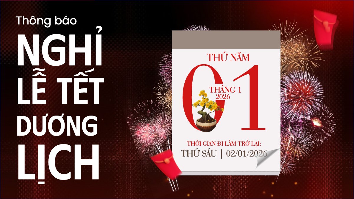 Thông báo nghỉ tết dương lịch
