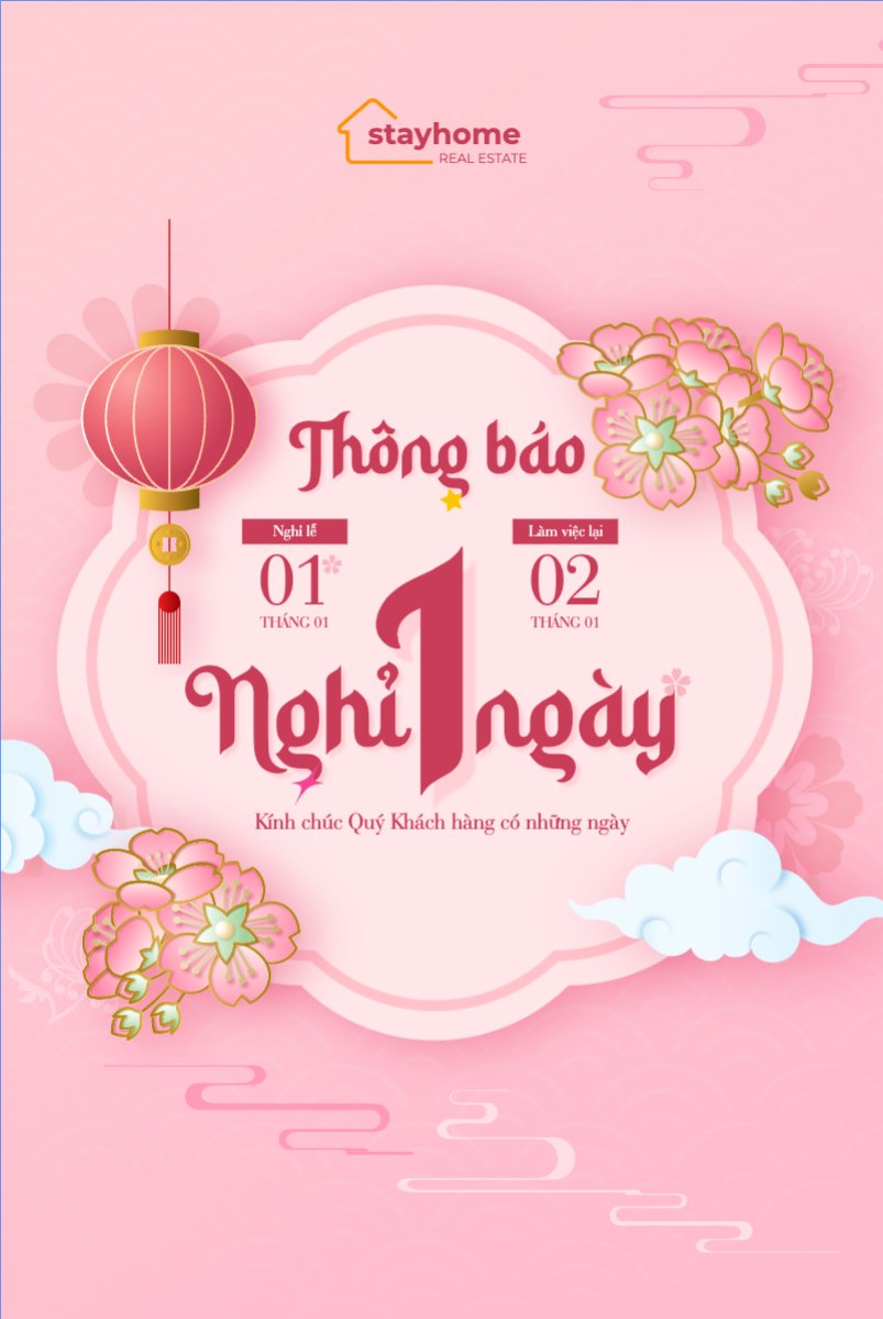Thông báo lịch nghỉ Tết dương lịch 2026