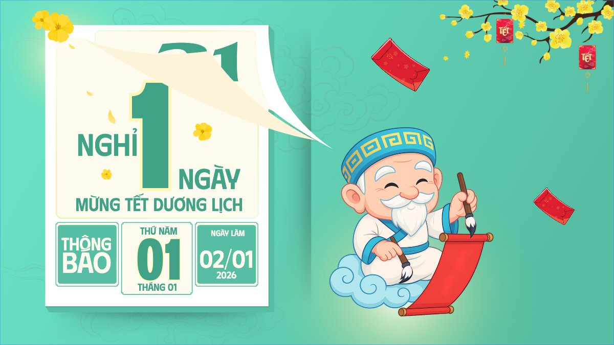 Thông báo nghỉ tết dương lịch