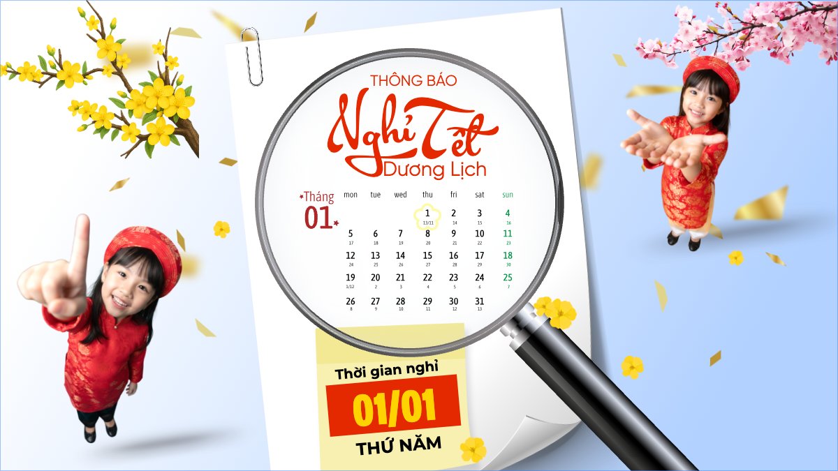 Thông báo nghỉ tết dương lịch