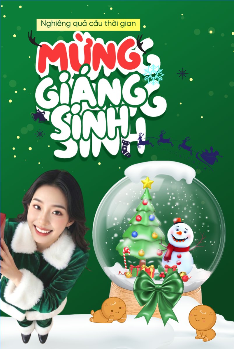 Nghiêng quả cầu thời gian mừng giáng sinh