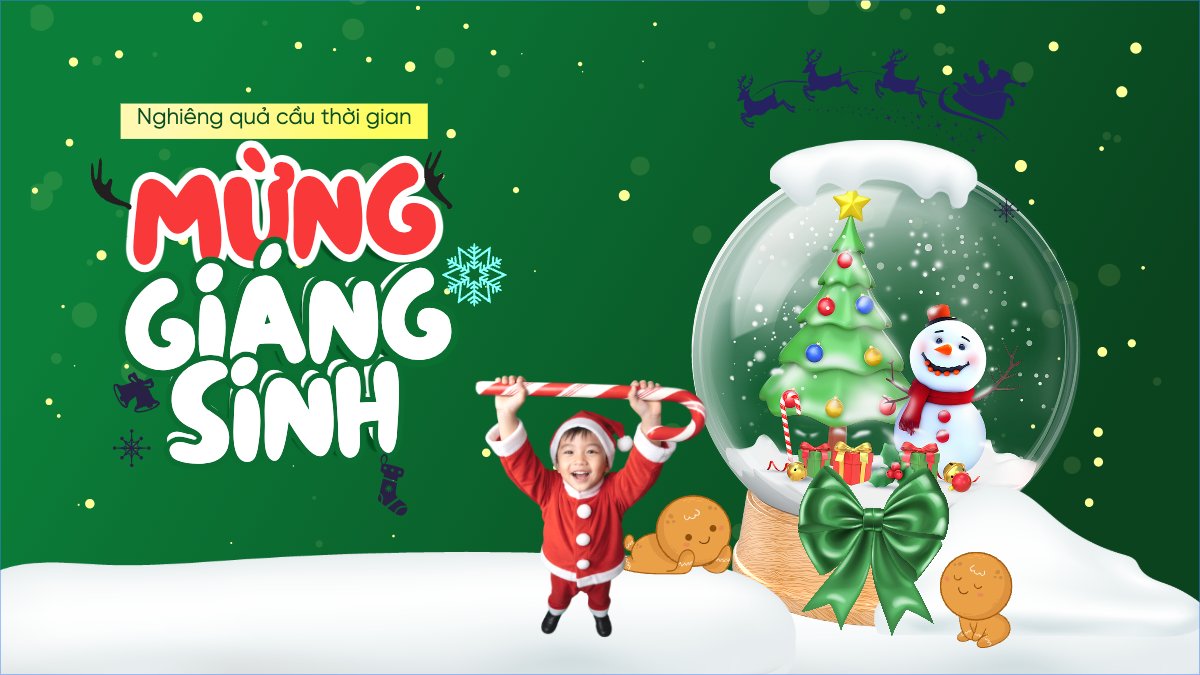 Nghiêng quả cầu thời gian mừng giáng sinh