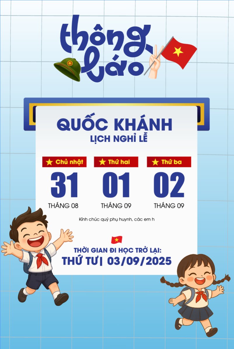 2/9, Quốc Khánh, lễ hội, thông báo, lịch nghỉ, Việt Nam, sự kiện, dễ thương, cute, chibi, hoạt hình, cartoon