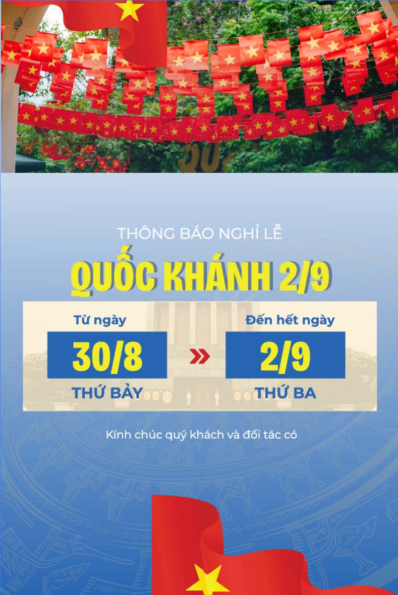 	2/9, Quốc Khánh, lễ hội, thông báo, lịch nghỉ, Việt Nam, sự kiện, event, hiện đại, modern