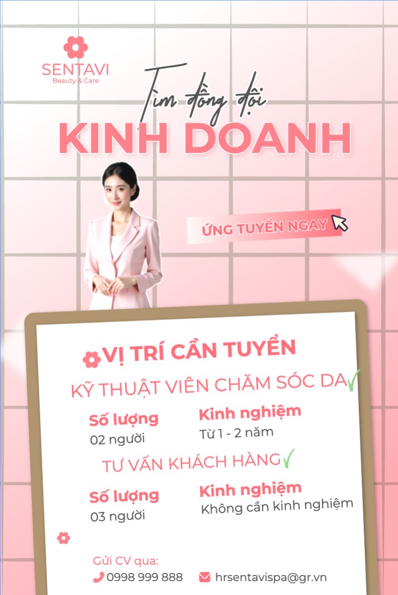 Spa, tuyển dụng, beauty, làm đẹp, thẩm mỹ, thẩm mỹ viện, cosmetic, hiện đại, modern