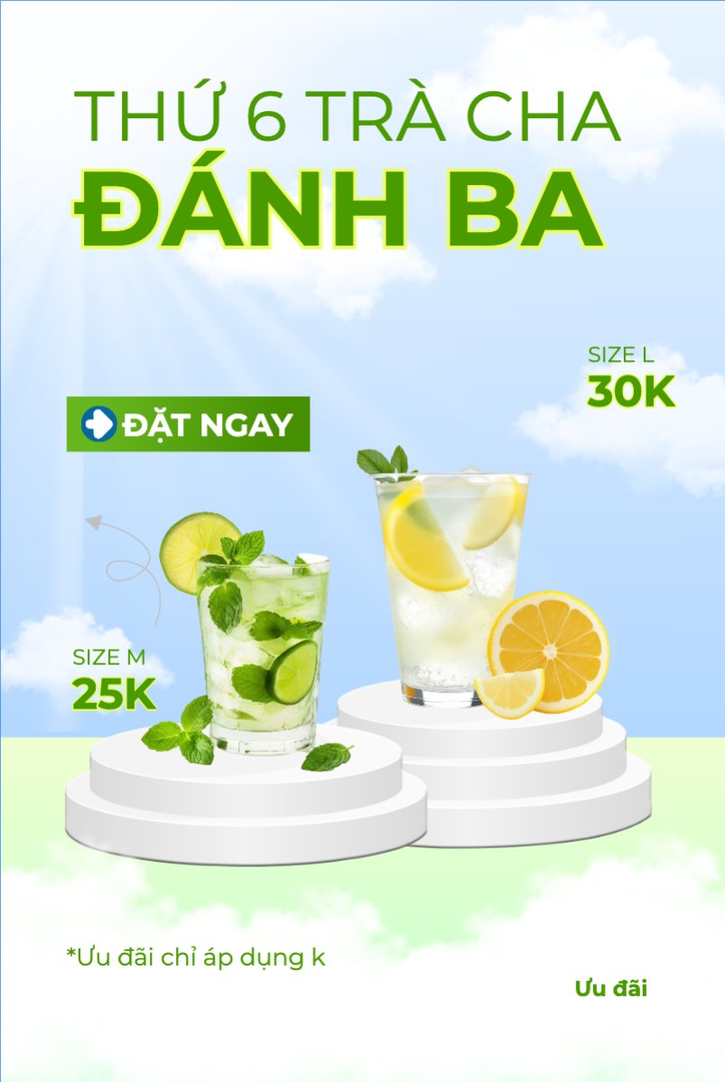 Trà chanh, lemontea, soda, nước uống, juice, giải khát, F&B, drink, hiện đại	