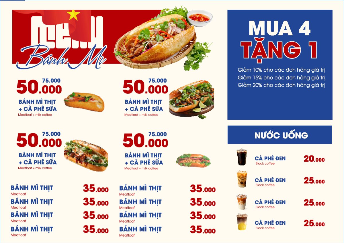 Menu ngày lễ