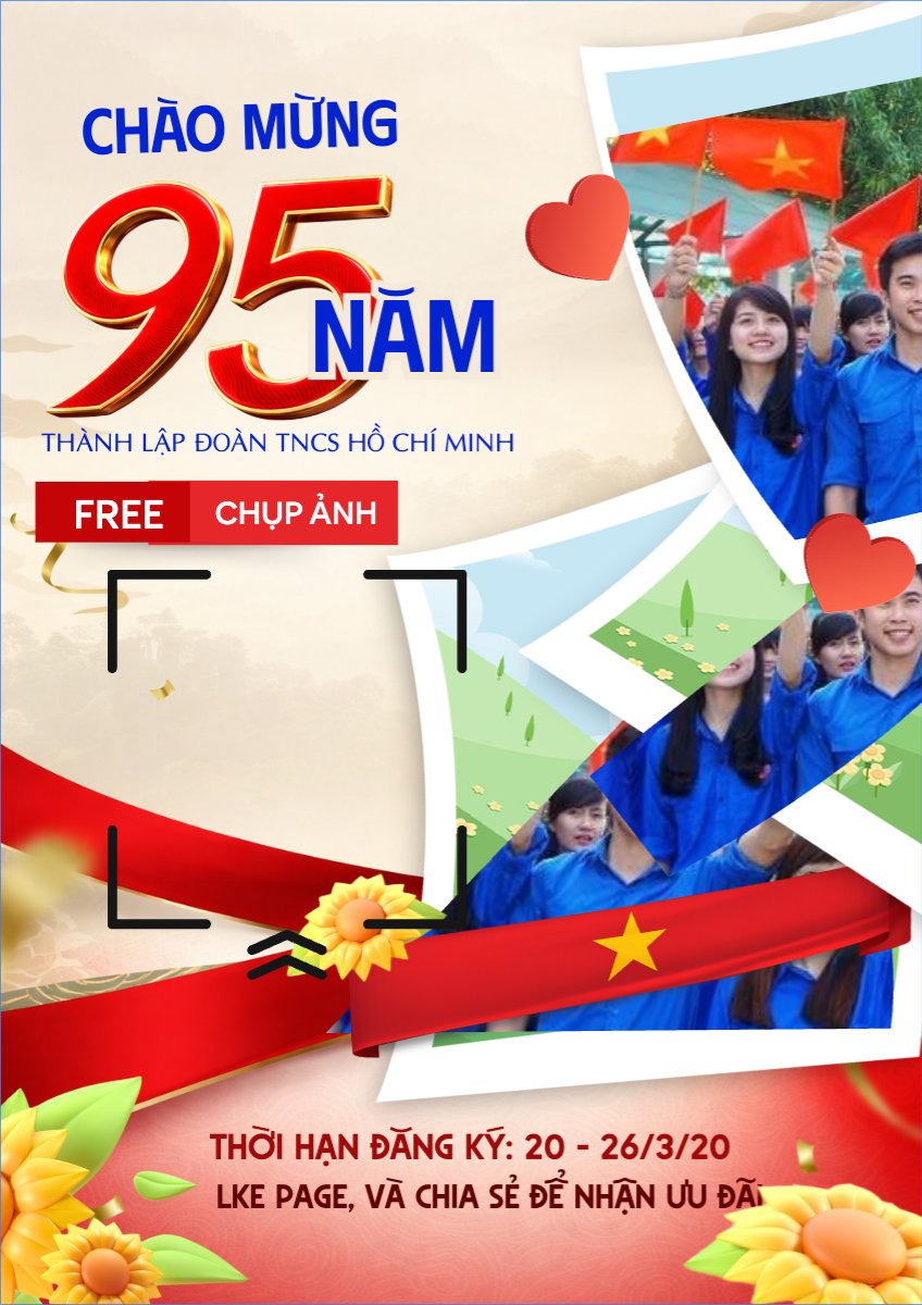 Free chụp ảnh đoàn viên