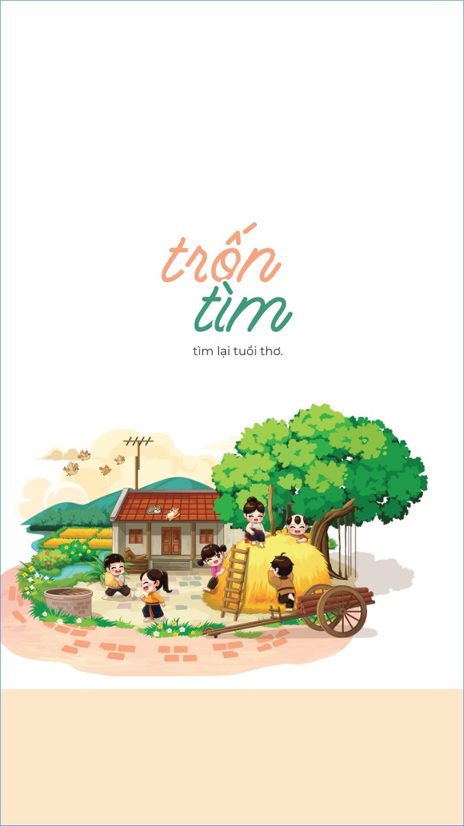 Trốn tìm, trò chơi dân gian, truyền thống, Việt Nam, traditional, dễ thương, cute, chibi, hoạt hình, cartoon