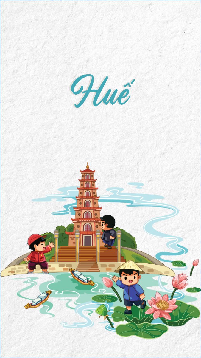 Huế, Việt Nam, địa danh, du lịch, travel, dễ thương, cute, chibi, hoạt hình, cartoon	