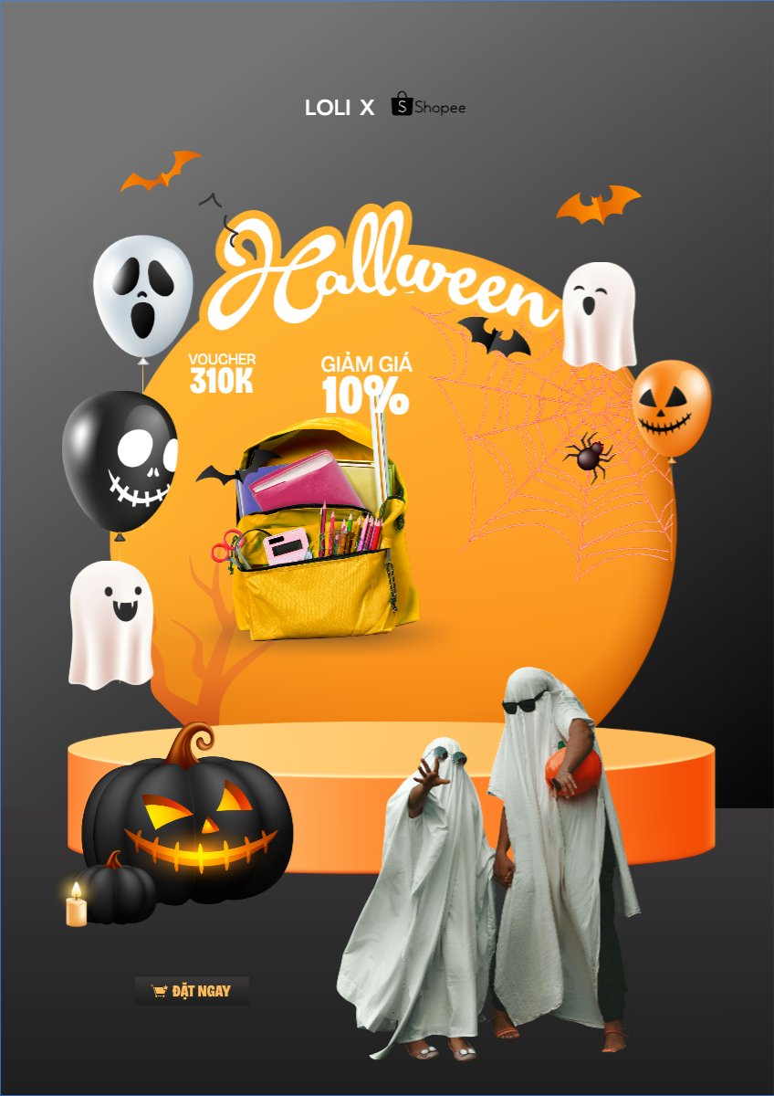 Halloween, lễ hội ma quái, balo, thời trang, fashion, sự kiện, event, dễ thương, cute, chibi, hoạt hình, cartoon