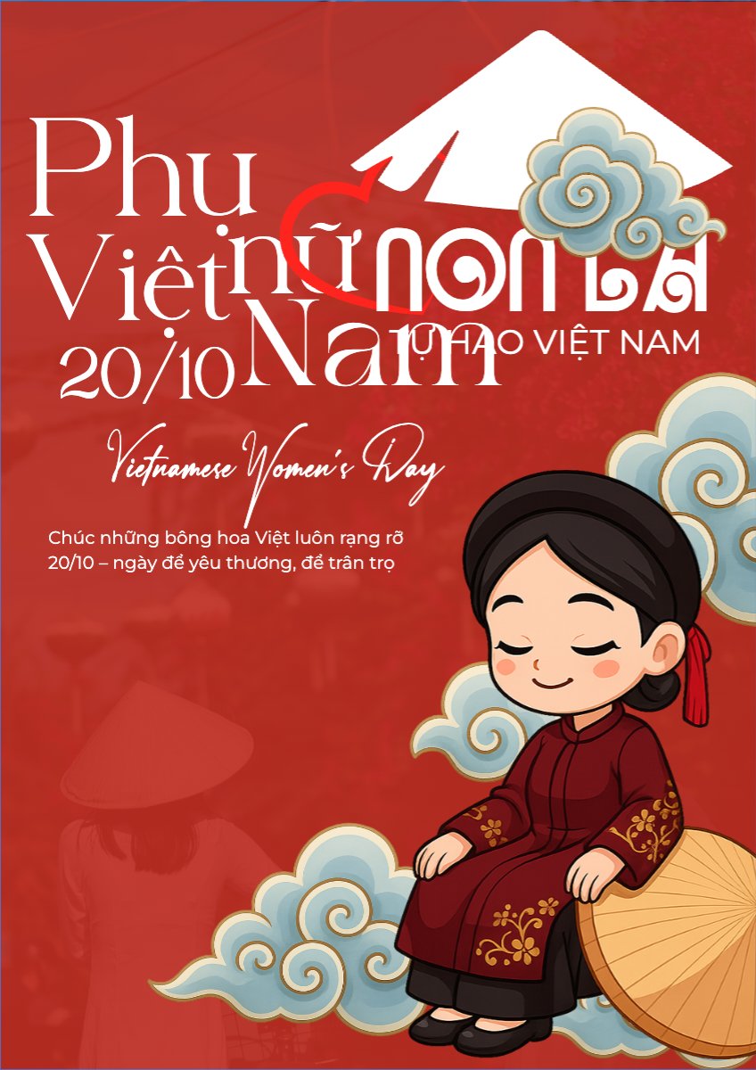 20/10, Ngày phụ nữ Việt Nam, Vietnamese Women's Day, phụ nữ, sự kiện, event, hiện đại, modern, đơn giản, simple