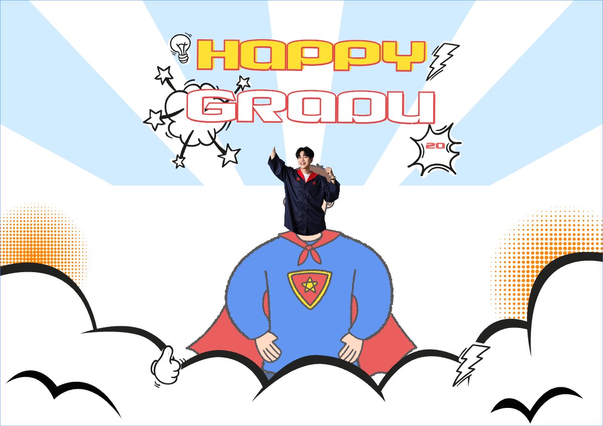 Tốt nghiệp, kỉ yếu, Graduation, yearbook, dễ thương, cute, chibi, hoạt hình, cartoon, superman