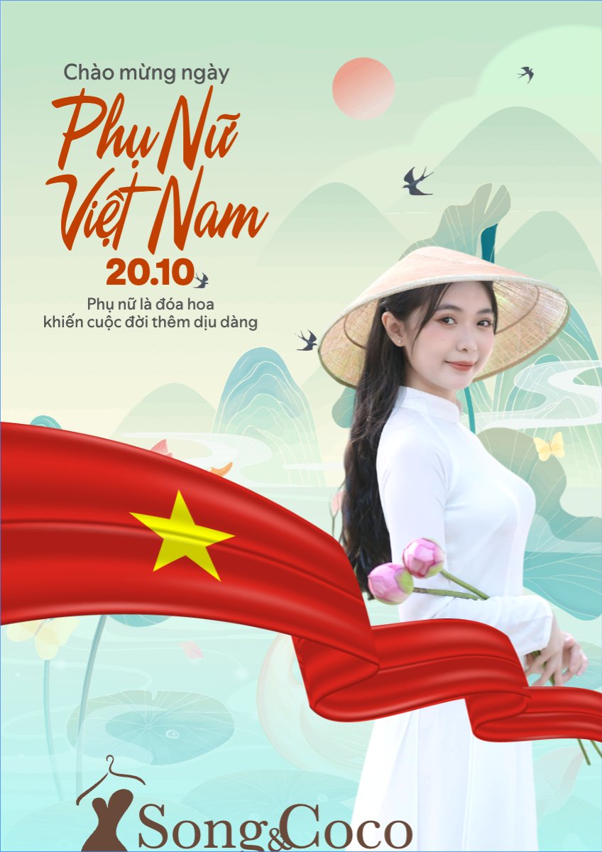 20/10, Ngày phụ nữ Việt Nam, Vietnamese Women's Day, phụ nữ, sự kiện, event, thông báo, chúc mừng, mỹ phẩm, làm đẹp, beauty, hiện đại, modern, hoa lá