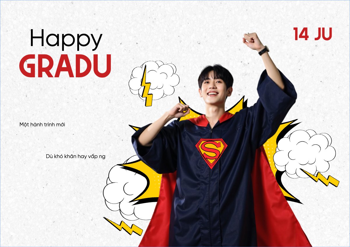 Tốt nghiệp, kỉ yếu, Graduation, yearbook, dễ thương, cute, chibi, hoạt hình, cartoon, superman	
