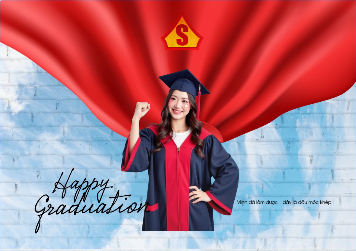 Tốt nghiệp, kỉ yếu, Graduation, yearbook, dễ thương, cute, chibi, hoạt hình, cartoon, superman