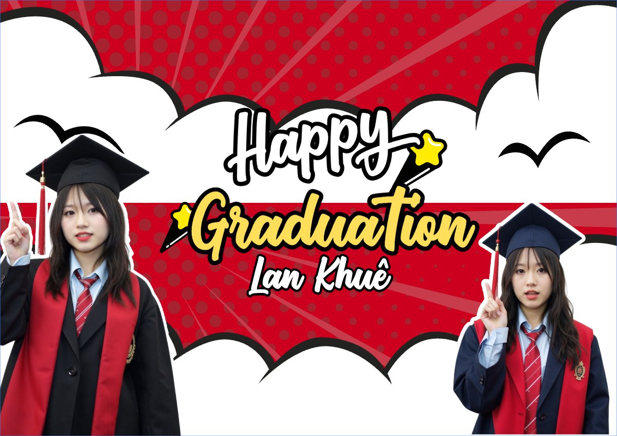 Tốt nghiệp, kỉ yếu, Graduation, yearbook, dễ thương, cute, chibi, hoạt hình, cartoon, superman