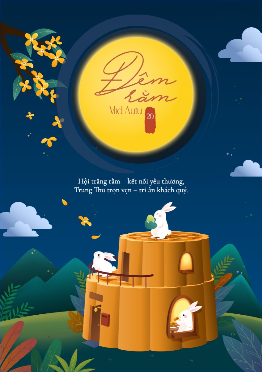 Trung thu, Tết Đoàn Viên, mid-autumn festival, sự kiện, event, lễ hội, festival, dễ thương, cute, hiện đại, modern