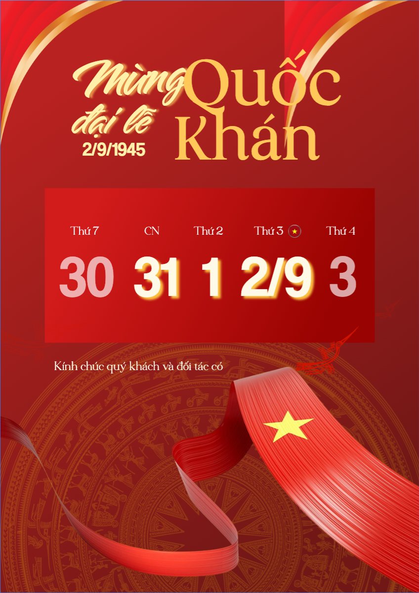 2/9, Quốc Khánh, lễ hội, thông báo, lịch nghỉ, Việt Nam, sự kiện, event, hiện đại, modern