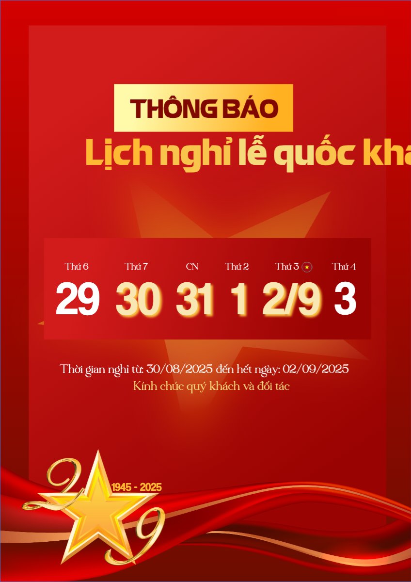 2/9, Quốc Khánh, lễ hội, thông báo, lịch nghỉ, Việt Nam, sự kiện, event, hiện đại, modern