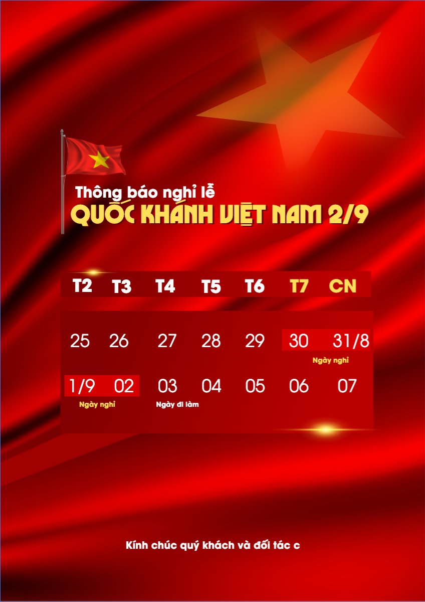 2/9, Quốc Khánh, lễ hội, thông báo, lịch nghỉ, Việt Nam, sự kiện, event, hiện đại, modern