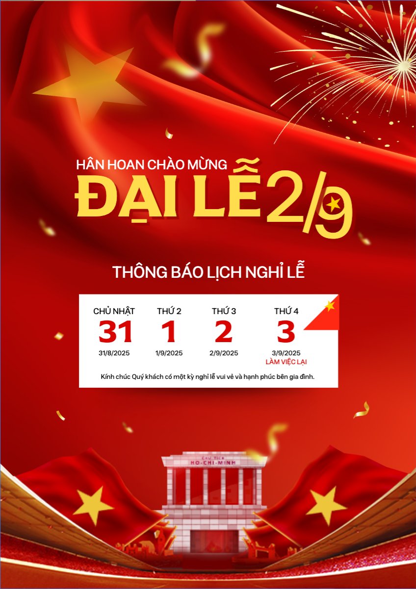 2/9, Quốc Khánh, lễ hội, thông báo, lịch nghỉ, Việt Nam, sự kiện, event, hiện đại, modern	