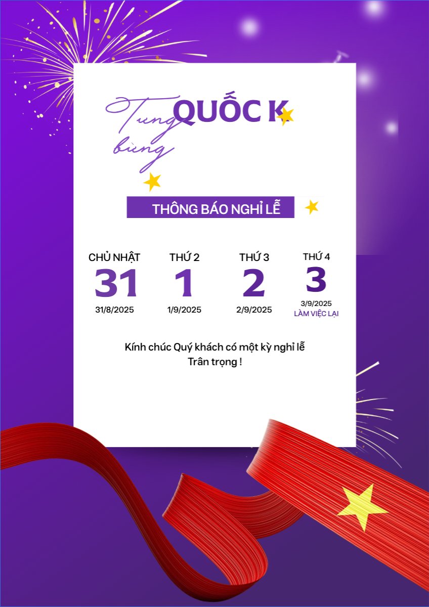 2/9, Quốc Khánh, lễ hội, thông báo, lịch nghỉ, Việt Nam, sự kiện, event, hiện đại, modern