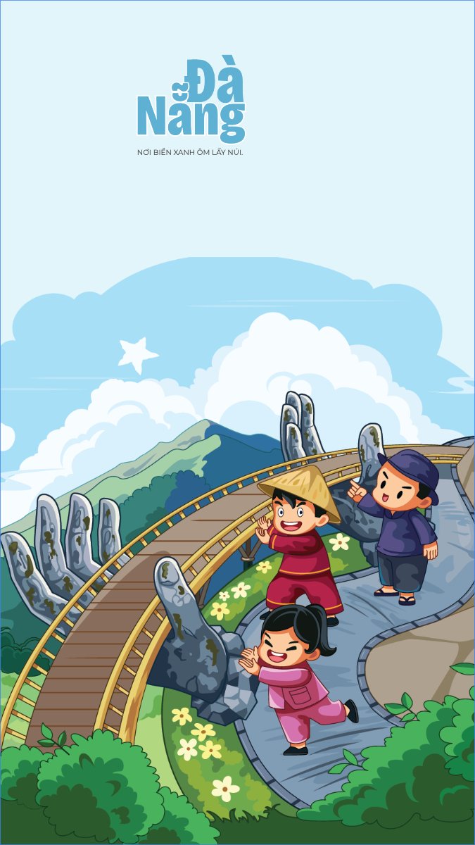Đà Nẵng, Việt Nam, địa danh, du lịch, travel, dễ thương, cute, chibi, hoạt hình, cartoon	