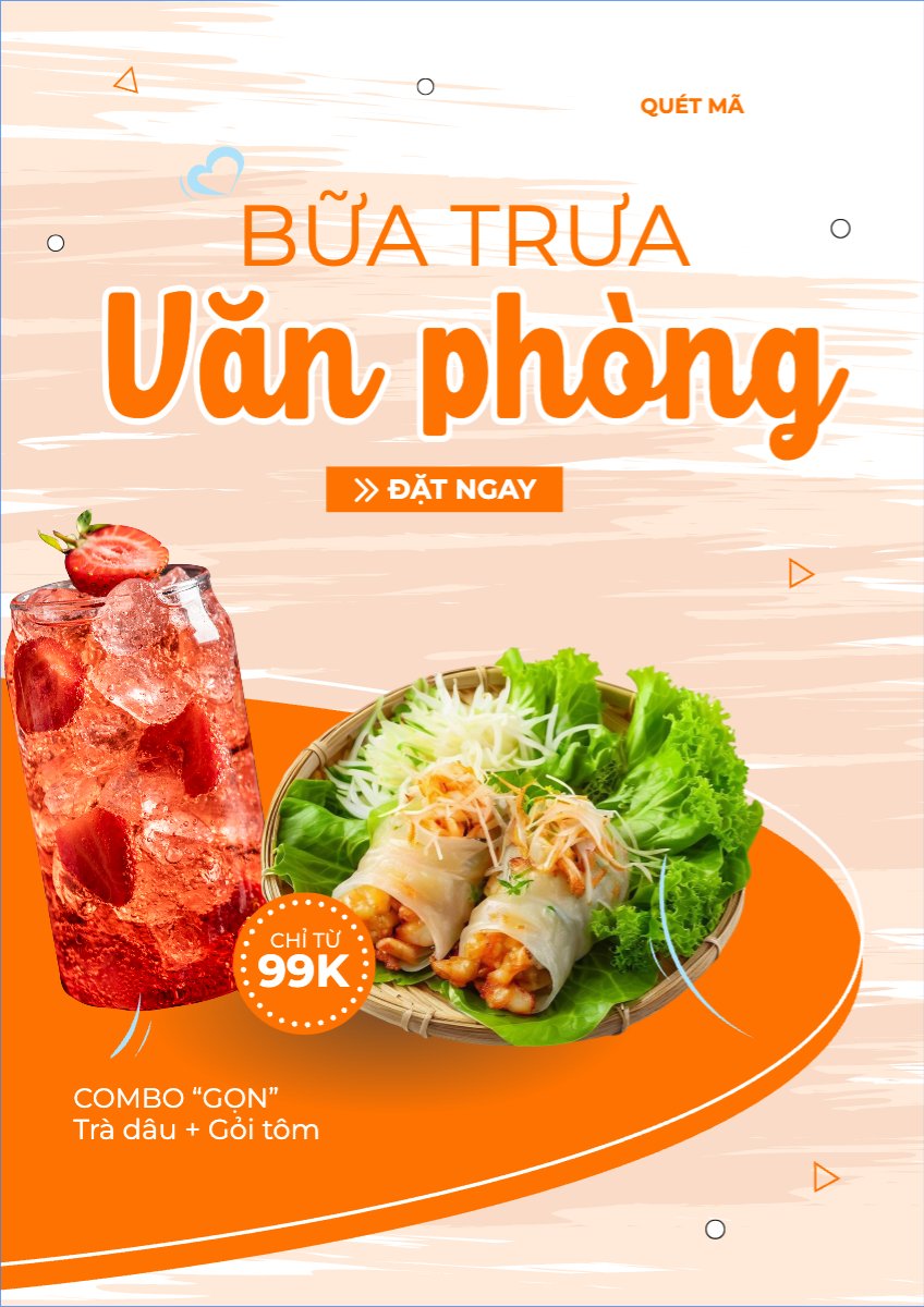 Gỏi cuốn, gỏi, trà dâu, nước uống, đồ ăn, food, thực phẩm, ẩm thực, món ăn, F&B, nhà hàng, thức ăn, hiện đại