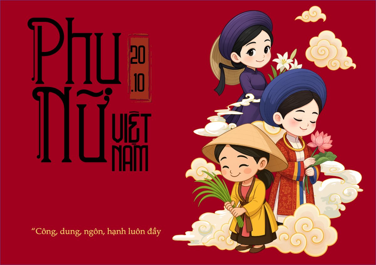 20/10, Ngày phụ nữ Việt Nam, Vietnamese Women's Day, phụ nữ, sự kiện, event, dễ thương, cute, chibi, hoạt hình, cartoon