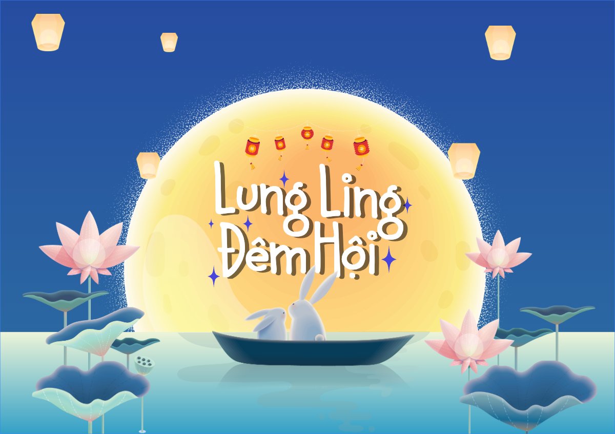 Trung thu, Tết Đoàn Viên, mid-autumn festival, sự kiện, event, dễ thương, cute, chibi, hoạt hình, cartoon