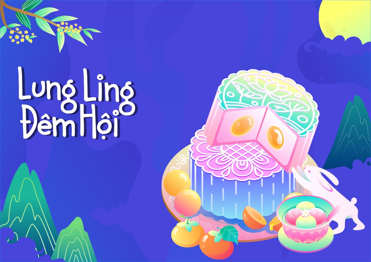 Trung thu, Tết Đoàn Viên, mid-autumn festival, sự kiện, event, dễ thương, cute, chibi, hoạt hình, cartoon