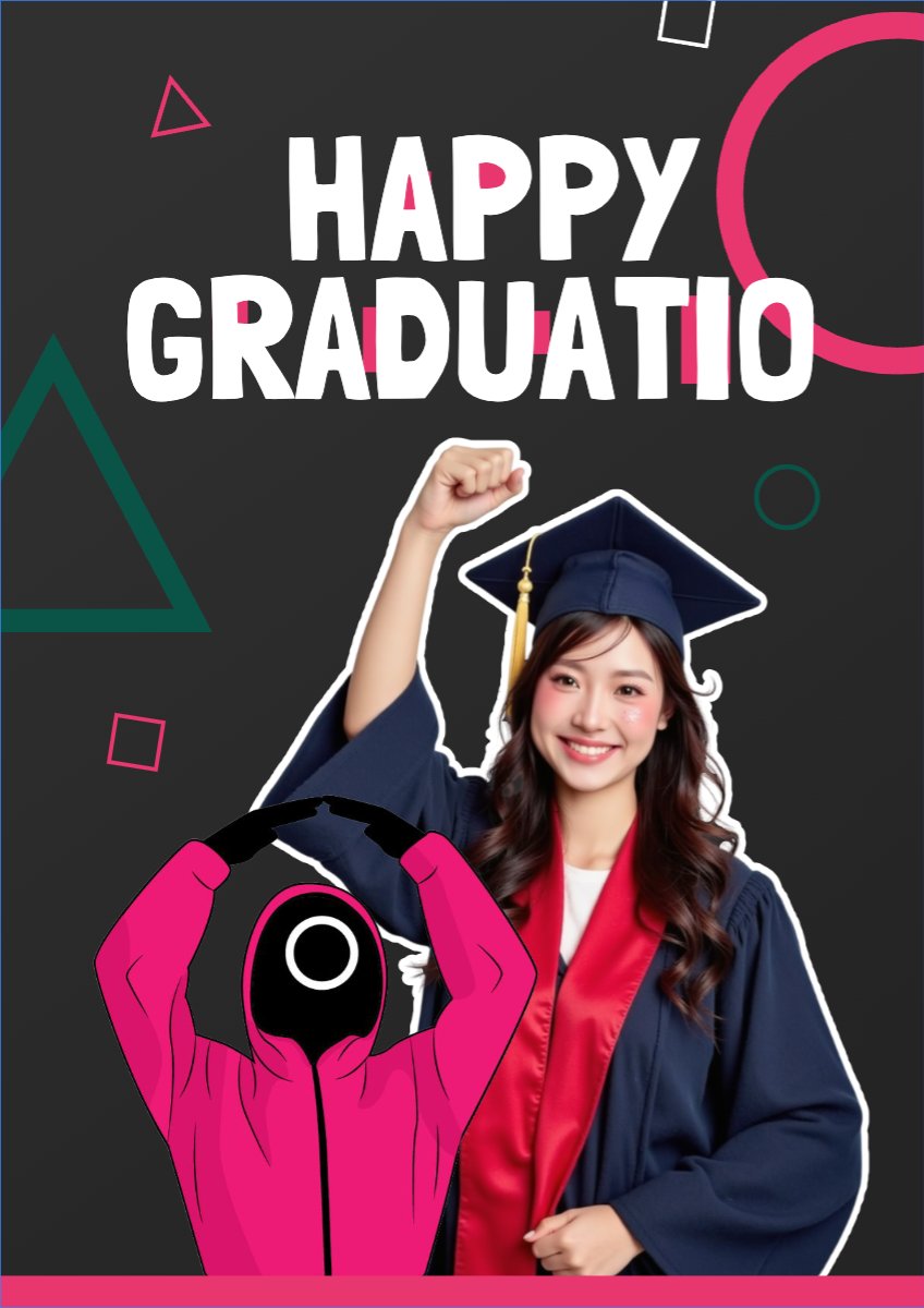 Tốt nghiệp, kỉ yếu, Graduation, yearbook, giáo dục, education, squid game, hoạt hình, cartoon