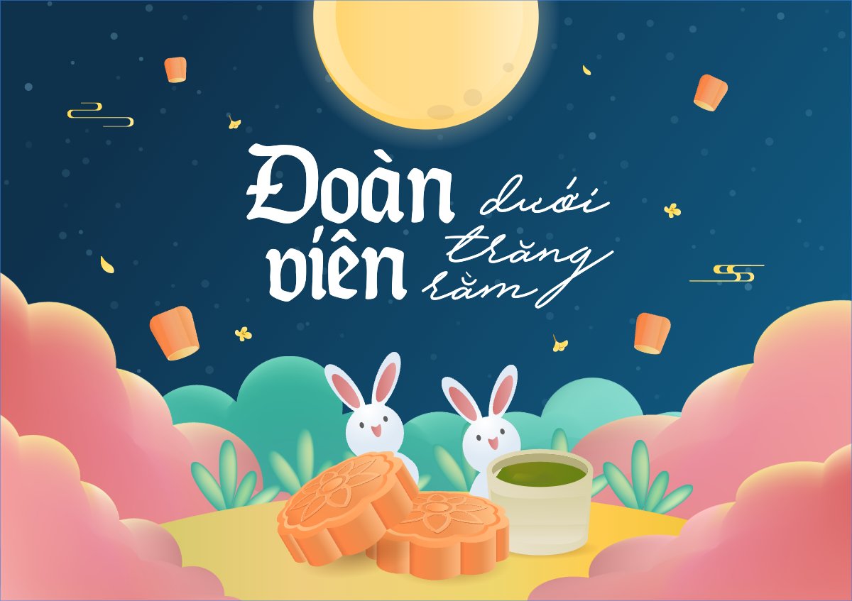 Trung thu, Tết Đoàn Viên, mid-autumn festival, sự kiện, event, dễ thương, cute, chibi, hoạt hình, cartoon