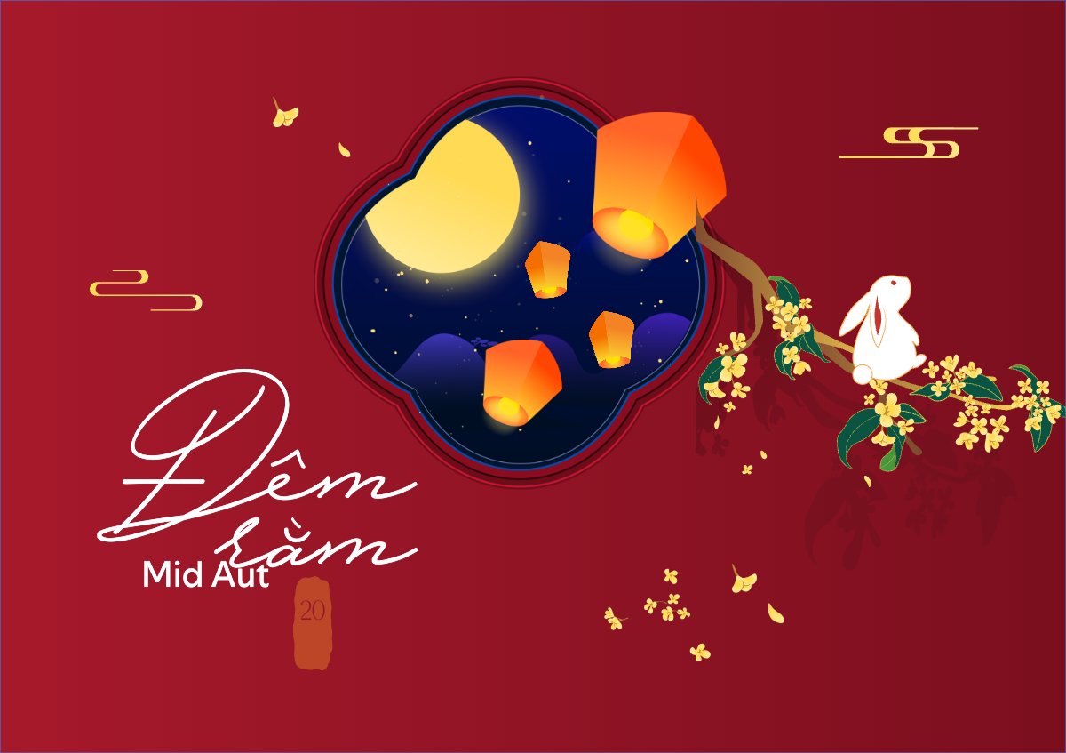 Trung thu, Tết Đoàn Viên, mid-autumn festival, sự kiện, event, dễ thương, cute, chibi, hoạt hình, cartoon