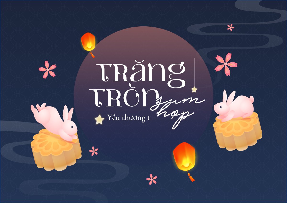 Trung thu, Tết Đoàn Viên, mid-autumn festival, sự kiện, event, dễ thương, cute, chibi, hoạt hình, cartoon