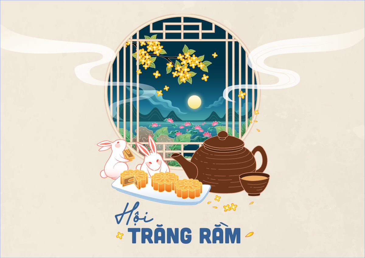 Trung thu, Tết Đoàn Viên, mid-autumn festival, sự kiện, event, dễ thương, cute, chibi, hoạt hình, cartoon