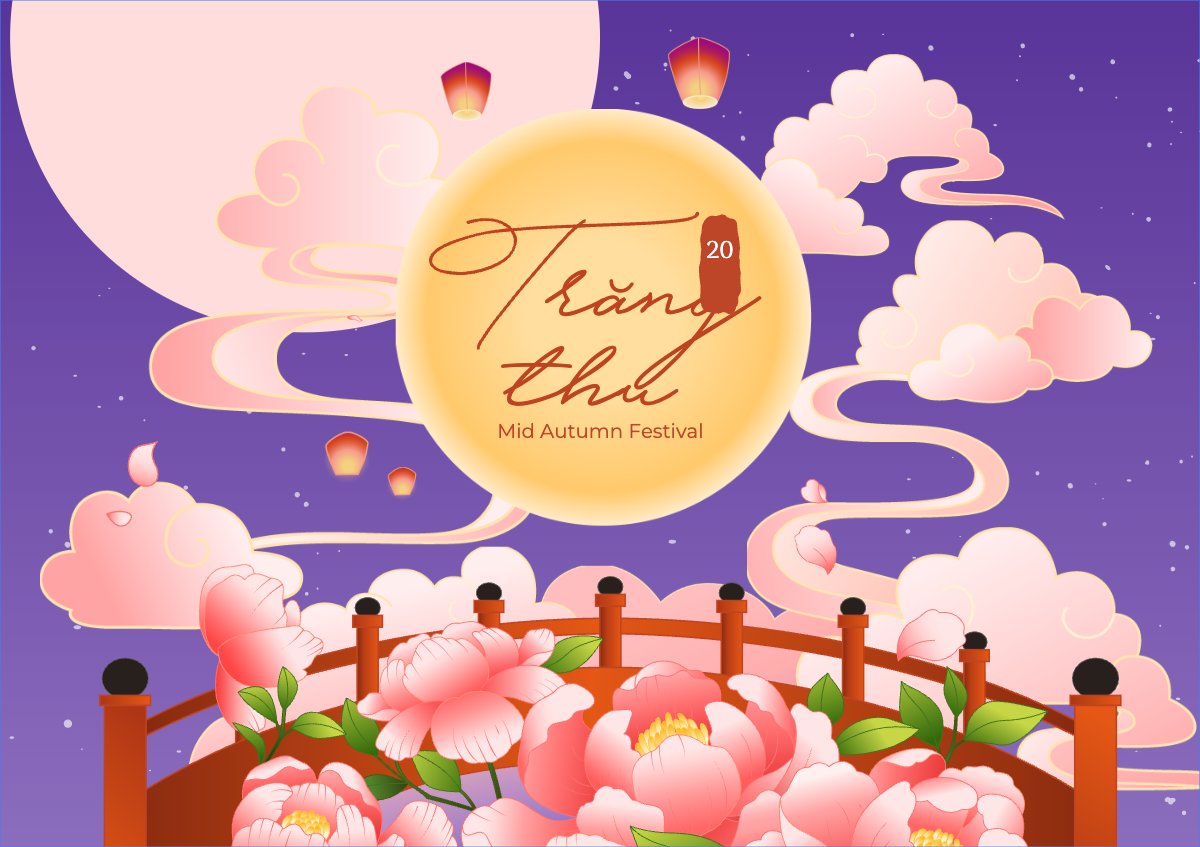 Trung thu, Tết Đoàn Viên, mid-autumn festival, sự kiện, event, dễ thương, cute, chibi, hoạt hình, cartoon