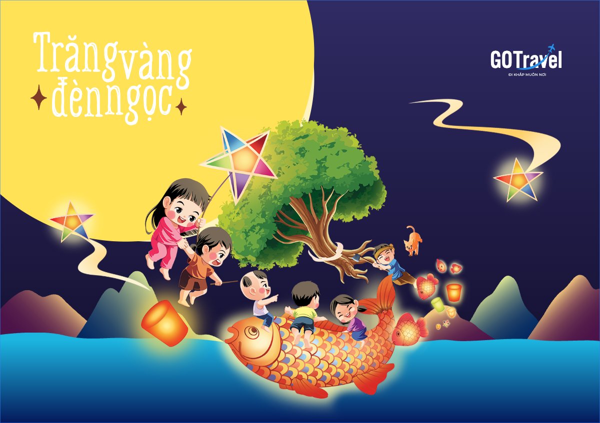 Trung thu, Tết Đoàn Viên, mid-autumn festival, sự kiện, event, dễ thương, cute, chibi, hoạt hình, cartoon