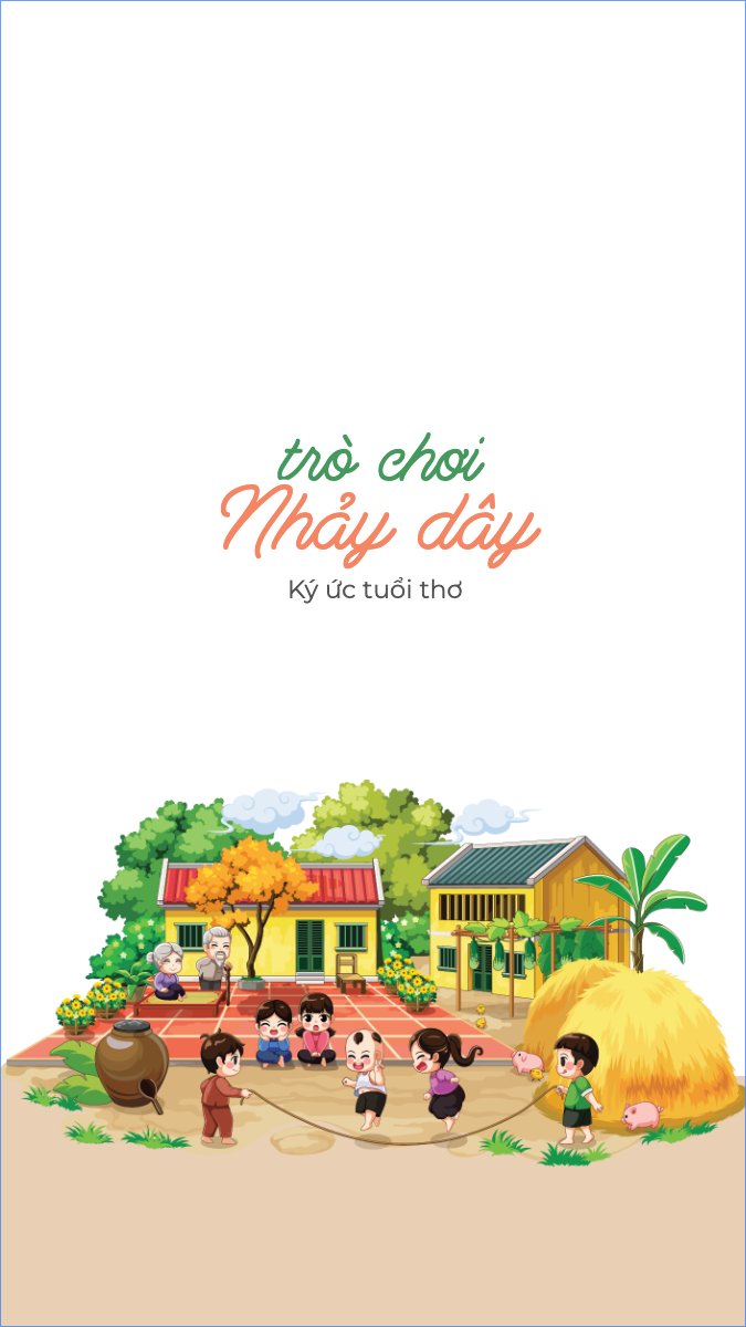 Nhảy dây, trò chơi dân gian, truyền thống, Việt Nam, traditional, dễ thương, cute, chibi, hoạt hình, cartoon
