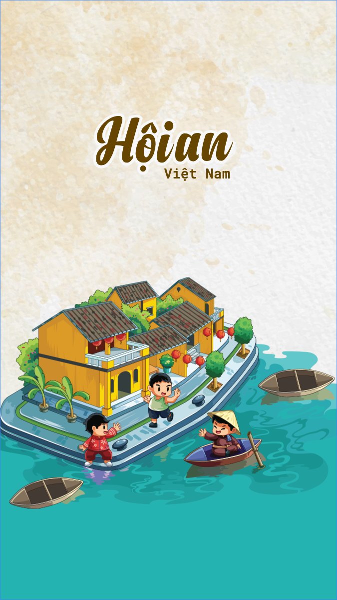 Hội An, Việt Nam, địa danh, du lịch, travel, dễ thương, cute, chibi, hoạt hình, cartoon	