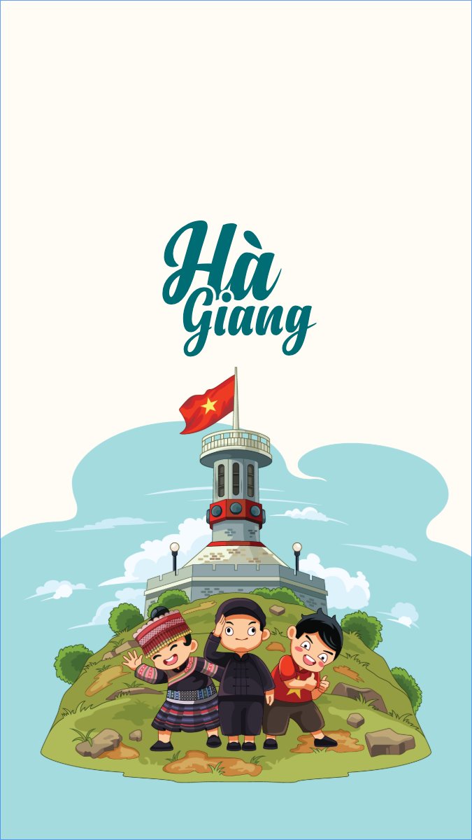 Hà Giang, Việt Nam, địa danh, du lịch, travel, dễ thương, cute, chibi, hoạt hình, cartoon